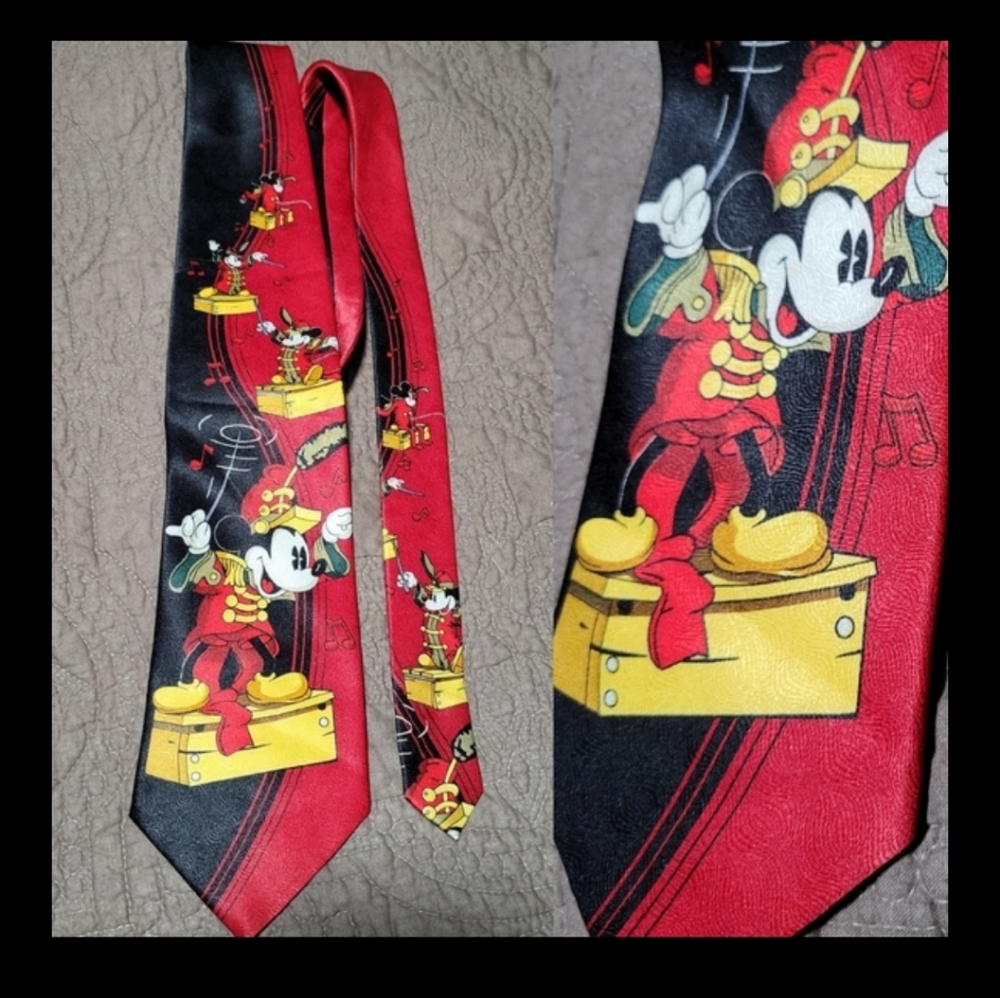 Mickey Unlimited Disney Mickey Tie Band Director Conductor Mickey Mouse Mens Tie